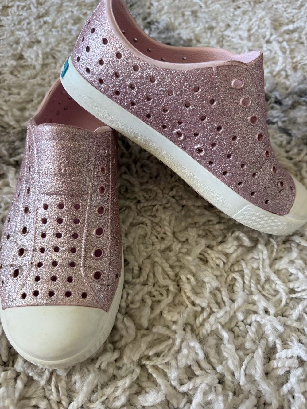 Pink Native Jefferson Glitter shoes